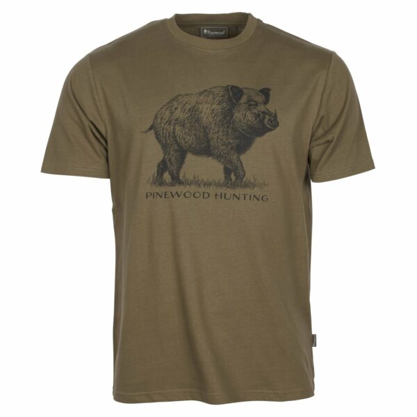 5508 713 01 Pinewood Wildboar T Shirt Mens Hunting Olive