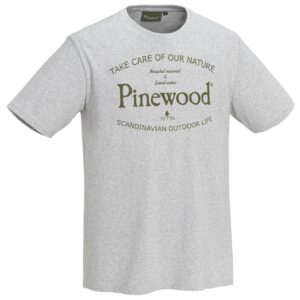 5569 454 01 Pinewood T Shirt Save Water Light Grey Melange