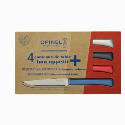 Opinel Set Of 4 Table Knives N°125 Bon Appetit + Primo (variegated Colours) Σετ 4 Χρωμάτων Bon Αppetit + Primo (Διαφορετικά Χρώματα) 002048