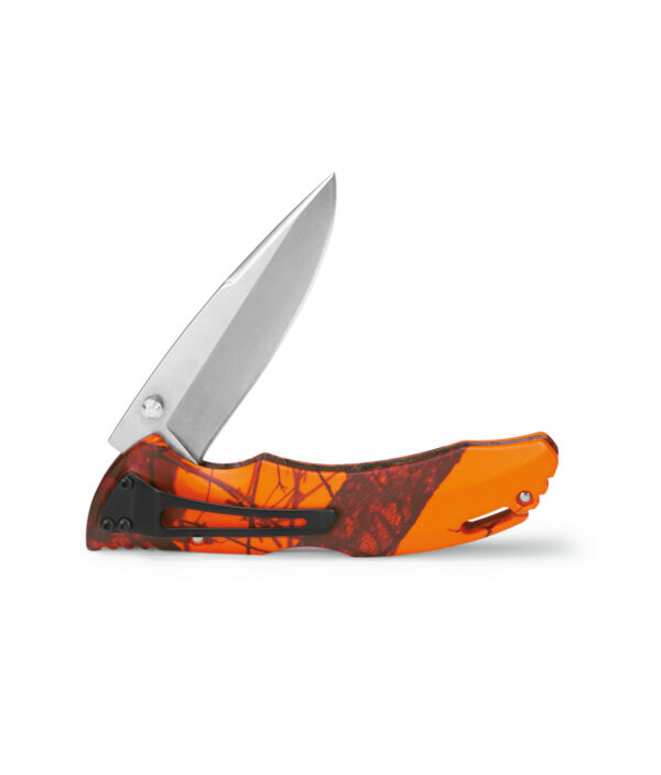 Bck40 01184 B286 Cms9 Mossy Oak Blaze Orange Camo Foalding Knife 1