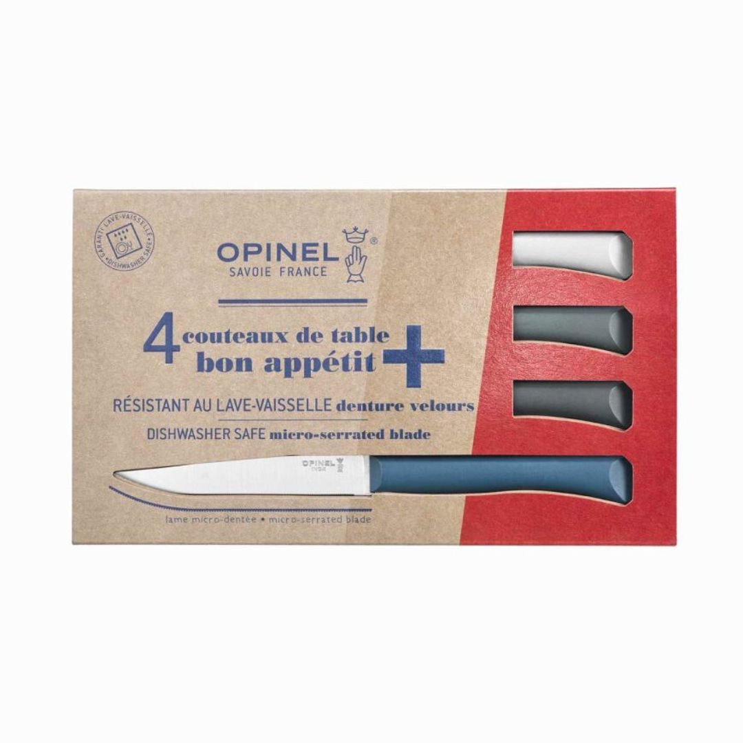 Opinel Set Of 4 Table Knives N°125 Bon Appetit + Tempête (variegated Colours) Σετ 4 Χρωμάτων Bon Αppetit + Storm (Διαφορετικά Χρώματα) 002349